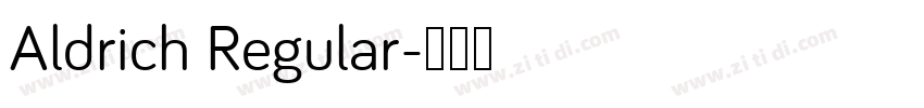 Aldrich Regular字体转换